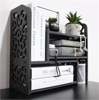 YGYQZ Small Bookshelf for Desktop Storage, Mini Cu