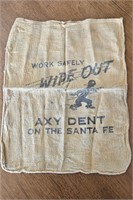 Vintage Santa Fe Railroad Clean Up Towel