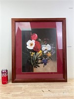 Framed floral wall art