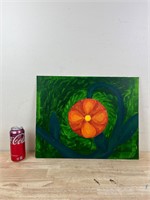 Floral canvas painting