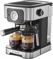 JASSY Espresso Machine 20 Bar  Milk Frother & Dial