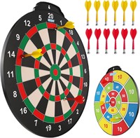 $33  18 inch Magnetic Dart Board Set with 12 Darts