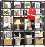 $57  REIBII 20 Cube Bookcase for Office  Black