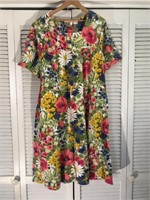 VINTAGE LA CERA FLORAL HOUSE DRESS SIZE 2X