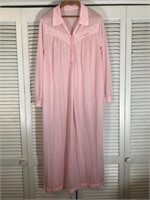 VINTAGE LONG PINK NYLON NIGHTGOWN DRESS LARGE