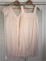 VINTAGE GLENCRAFT LINGERIE 2PC NIGHTGOWN SET MED