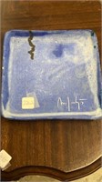 McCarty Pottery Square Blue Plate