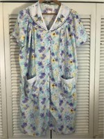 VINTAGE LATI FASHION FLORAL HOUSECOAT LARGE