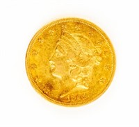 Coin Gold $20-1862-S Liberty Head-VF