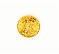 Coin Gold 1945 Dos(2) Pesos Mexico 90%-Sup Gem Unc