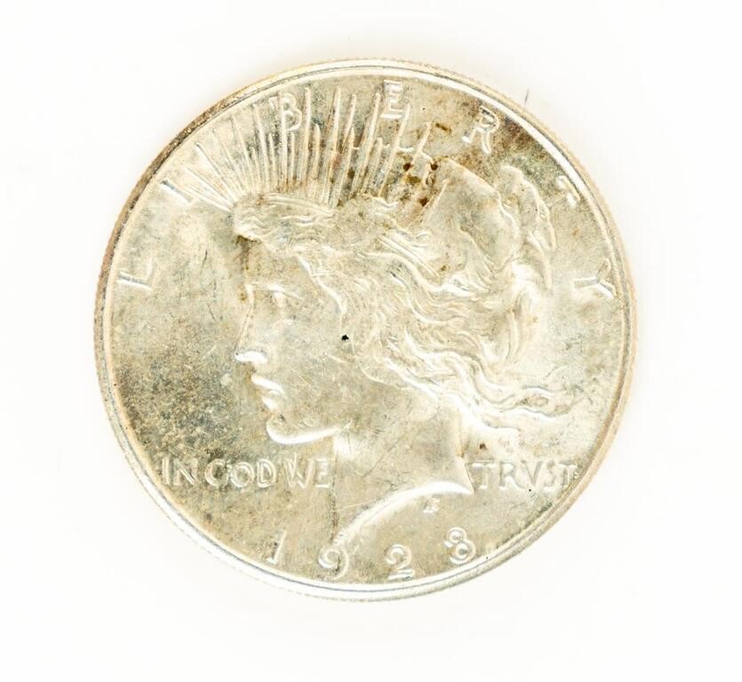 Coin Rare 1928-S Peace Dollar-Gem BU