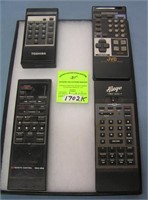 Group of TV remote controls