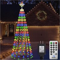 $60  7FT Outdoor Xmas Tree with Multi-Color Lights