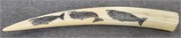 Boyd Didrickson Intuit walrus scrimshaw 15" L