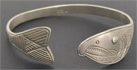 Chinook salmon cuff bracelet