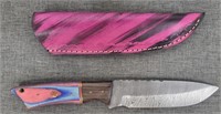 Handmade Damascus  steele knife 10"L