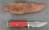 Handmade Damascus steel knife 8"L