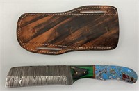 Handmade Damascus steel knife 8"L