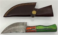 Handmade Damascus steel knife 7.5"L