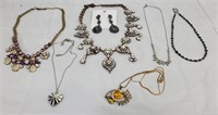 Costume necklaces & earring mixed lot