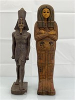 2 Egyptian pieces resin 16"H