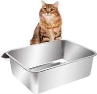 $46  Kichwit Steel Cat Litter Box  23.6x15.7x5.9