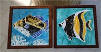 Fish Tile "Isle Tiles" Framed in Koa 7x7