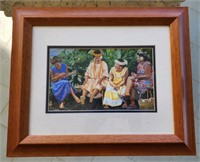 Juno Galang Koa framed watercolor 17x21