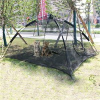 $60  Large Pop Up Pet Cat Tent  Patio Black