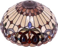 $170  16X8 Victorian Stained Glass Lampshade