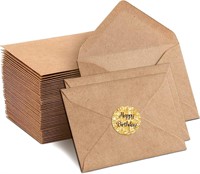 $13  A7 Brown Kraft Envelopes 100 Pack 5.25*7.25