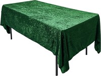 $22  Velvet Tablecloth - Hunter Green  60x102