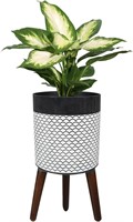 $73  12 Plant Pot with Stand  Modern  Black