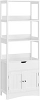 VASAGLE Cabinet  12.8x23.6x60.6 In  White UBBC67WT