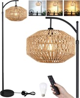 Rattan Floor Lamp  Adjustable  Bamboo Shade