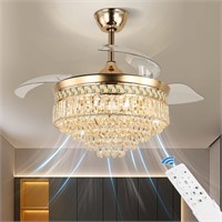 $190  42' Gold Fandelier Fan  Dimmable  6-Speeds