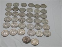 Thirty Eight Silver Quarters 90% Silver