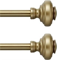 $60  2-Pack Gold Curtain Rods  5/8  Fits 32-90