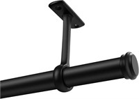 $34  1 Inch Curtain Rods  Black (48 to 86)