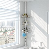 3-TIER TENSION CORNER SHOWER CADDY