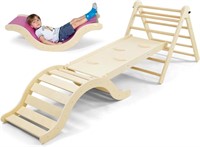 BBGROUNDGRM 5-IN-1 BEECH TRIANGLE CLIMBING SET