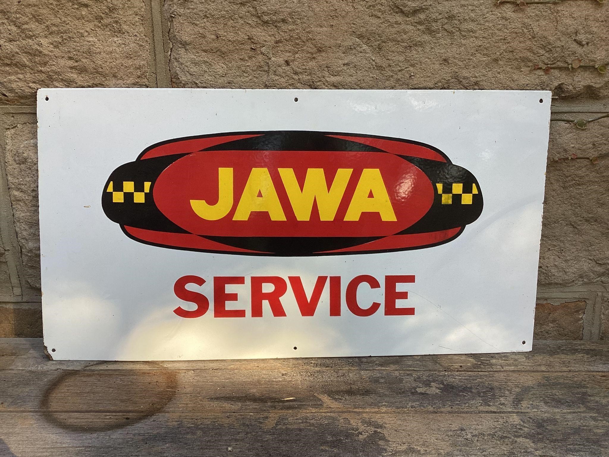 Enamel Jawa Service Sign 70cm x 40cm