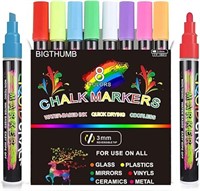 (8 Chalk Marker)Chalk Markers for Chalkboards, Wet