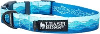 Size:M-Leashboss Patterned Reflective Dog Collar,