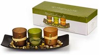 Natural Candle scape Set,3 Decorative Candle Holde