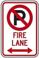Wall Decor Metal Sign 8x12 Inches No Parking Fire