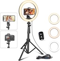 UBeesize 10'' Selfie Ring Light with 62'' Tripod S