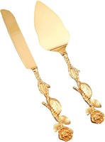 Gold Cake Pie Pastry Servers Personalized Gold Ser