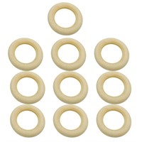 10 Pieces Natural Wood Loop Ring Wood Material for