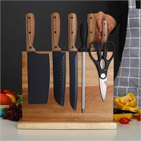 Home Kitchen Magnetic Knife Block Holder Rack Magr
